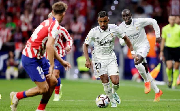 Rodrygo, contra el Atleti. GETTY