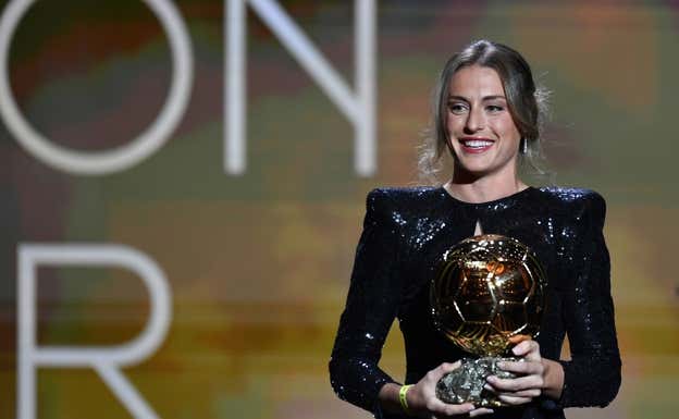 Alexia, durante la entrega de su primer Balón de Oro.  GETTY IMAGES