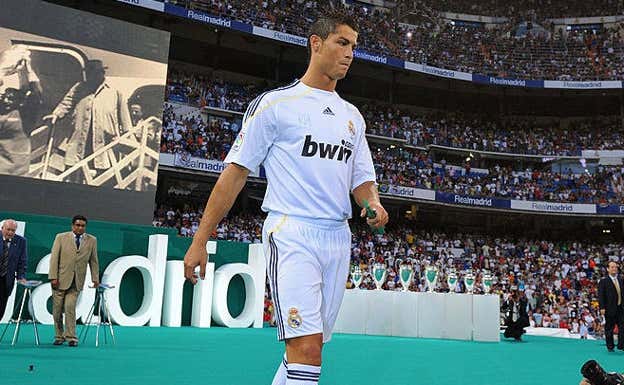 Cristiano Ronaldo el día de su presentación con el Real Madrid