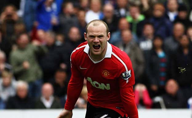 Rooney celebra un gol lejos de Old Trafford |  GETTY IMAGES