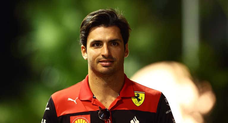 Carlos Sainz, ayer, en Singapur.