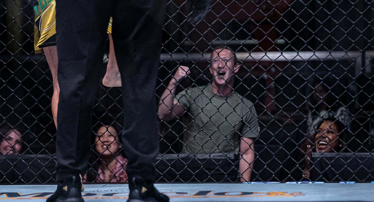 Mark Zuckerberg durante el UFC Las Vegas 61.