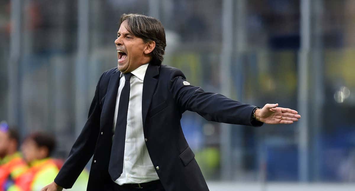 Inzaghi durante el partido contra la Roma |