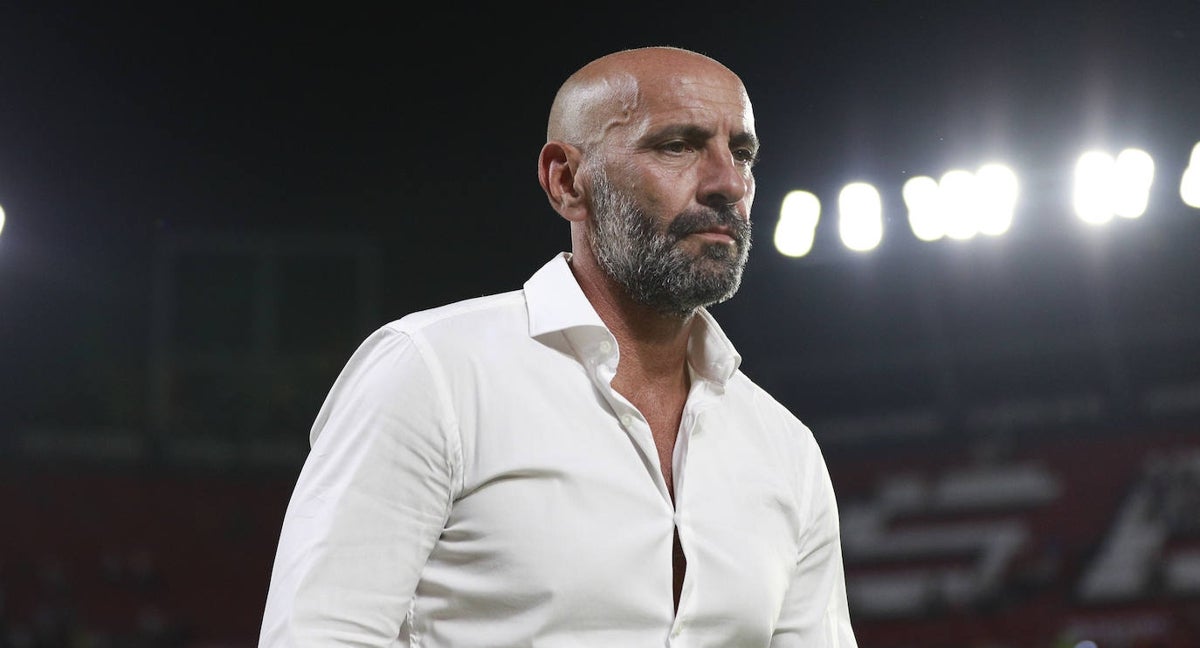 Monchi, en su última rueda de prensa.