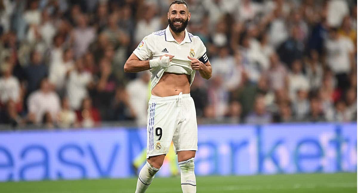 Benzema, ante Osasuna./GETTY