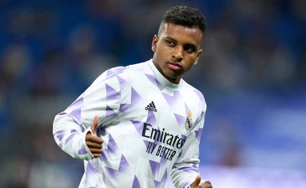 Rodrygo calentando.  GETTY