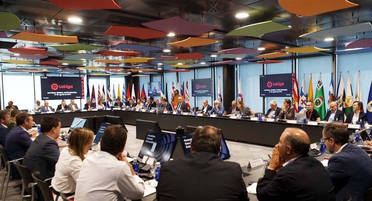Imagen de archivo de una Asamblea de LaLiga.