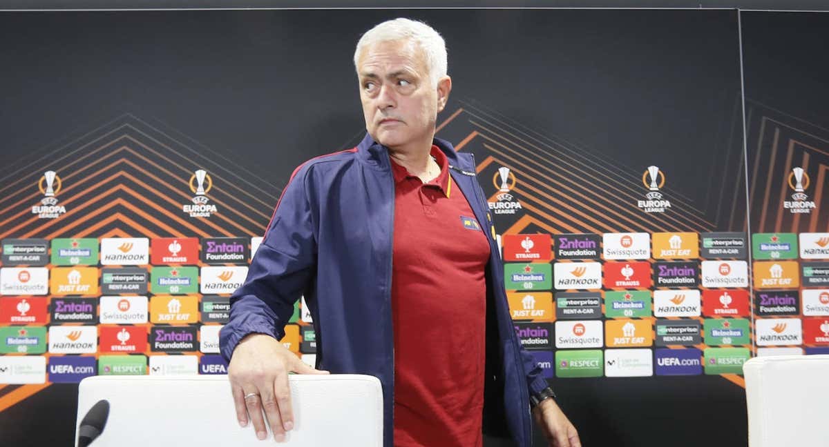 José Mourinho, en la sala de prensa del Benito Villamarín.