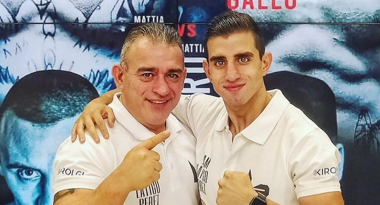 Sebastián 'Látigo' Pérez junto a su padre y entrenador.