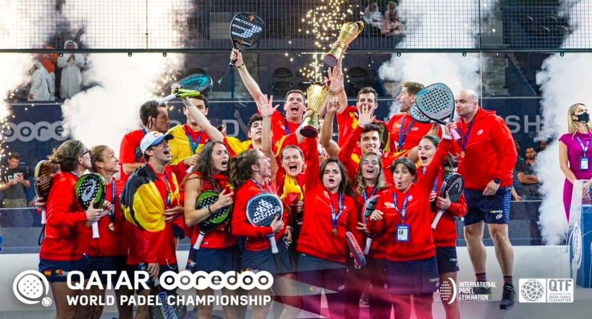 La selección celebrando el título mundial el año pasado en Qatar /FIP