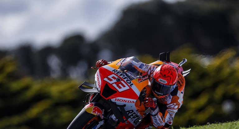 Marc Márquez, con su Honda en Australia.