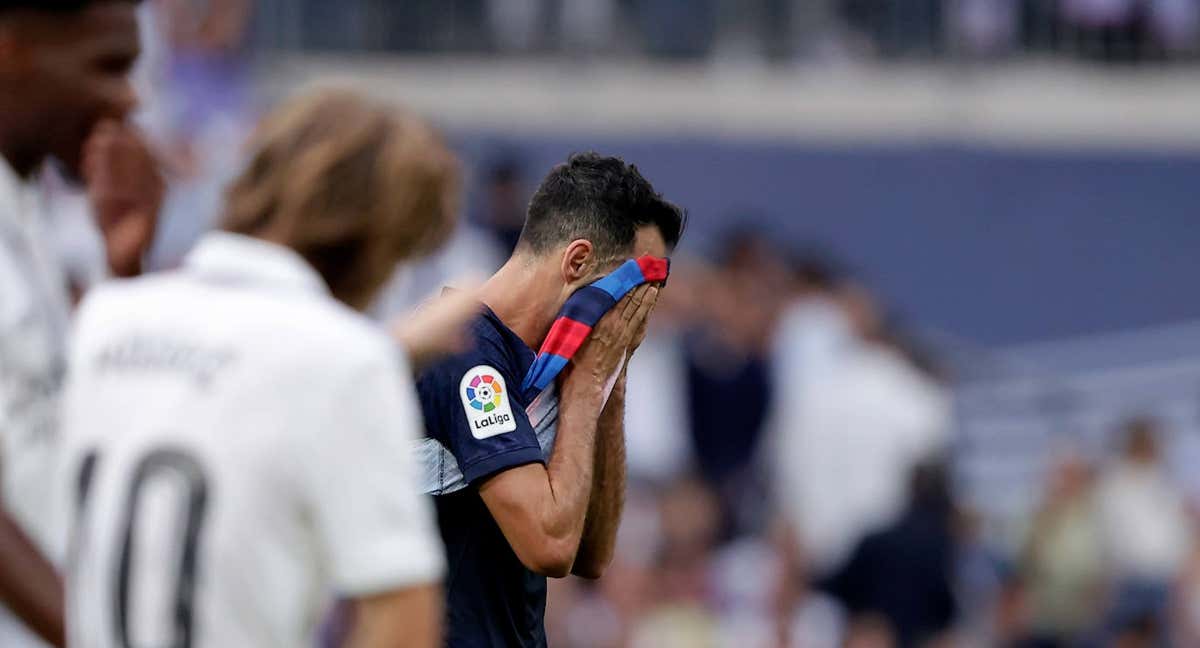 Busquets durante el partido/Getty