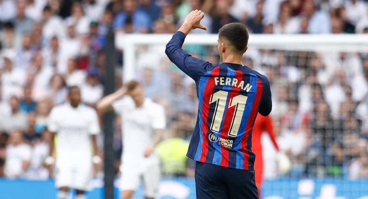 Ferran Torres dedicó su gol a Sira, su pareja. /GETTY