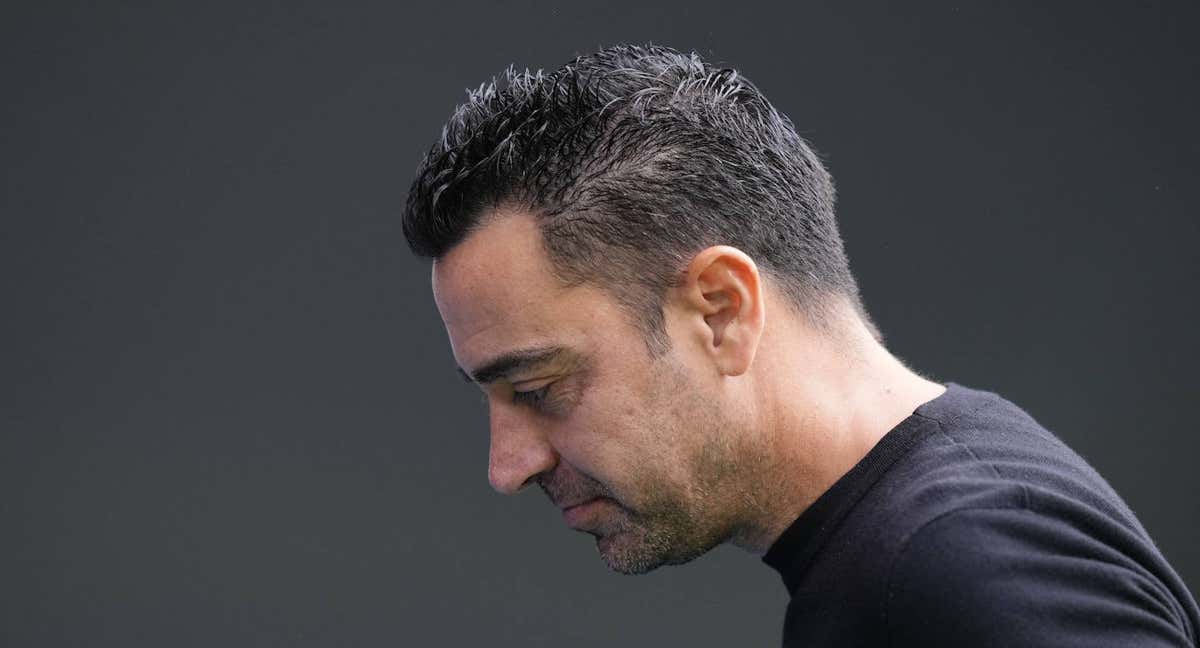 Xavi Hernández durante el Real Madrid - Barça/Getty