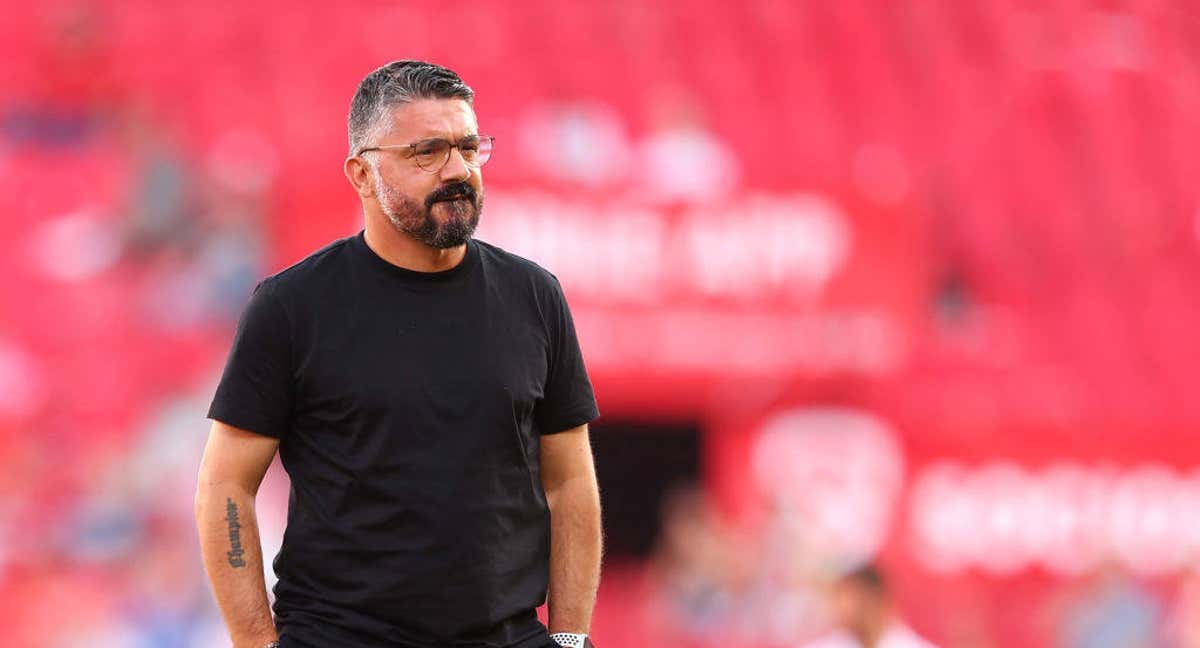 Gattuso en el Pizjuán. /GETTY