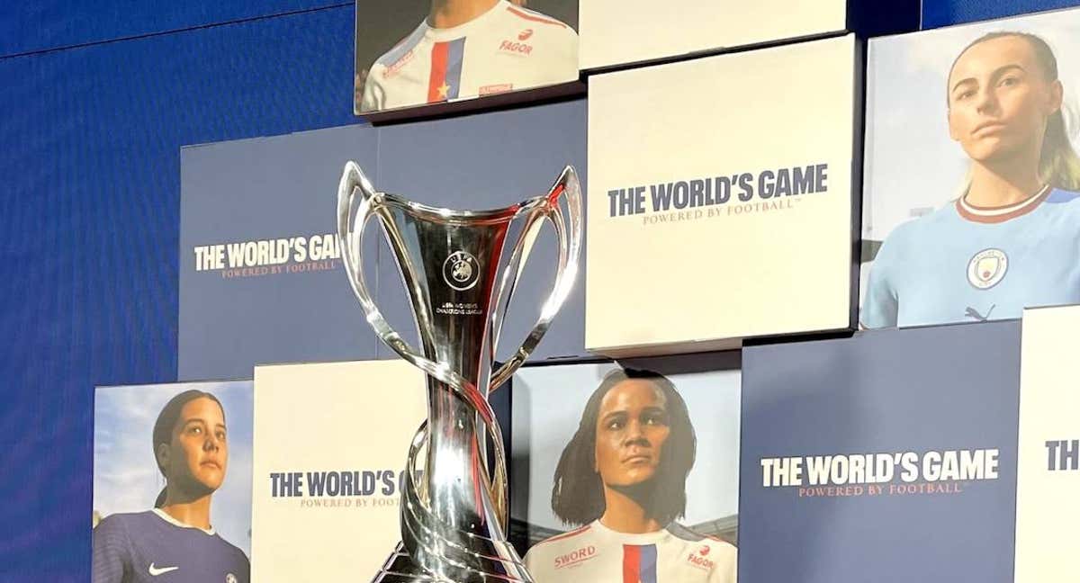 Trofeo de la Champions en un panel del Women`s Football Summit. /EA Sports.