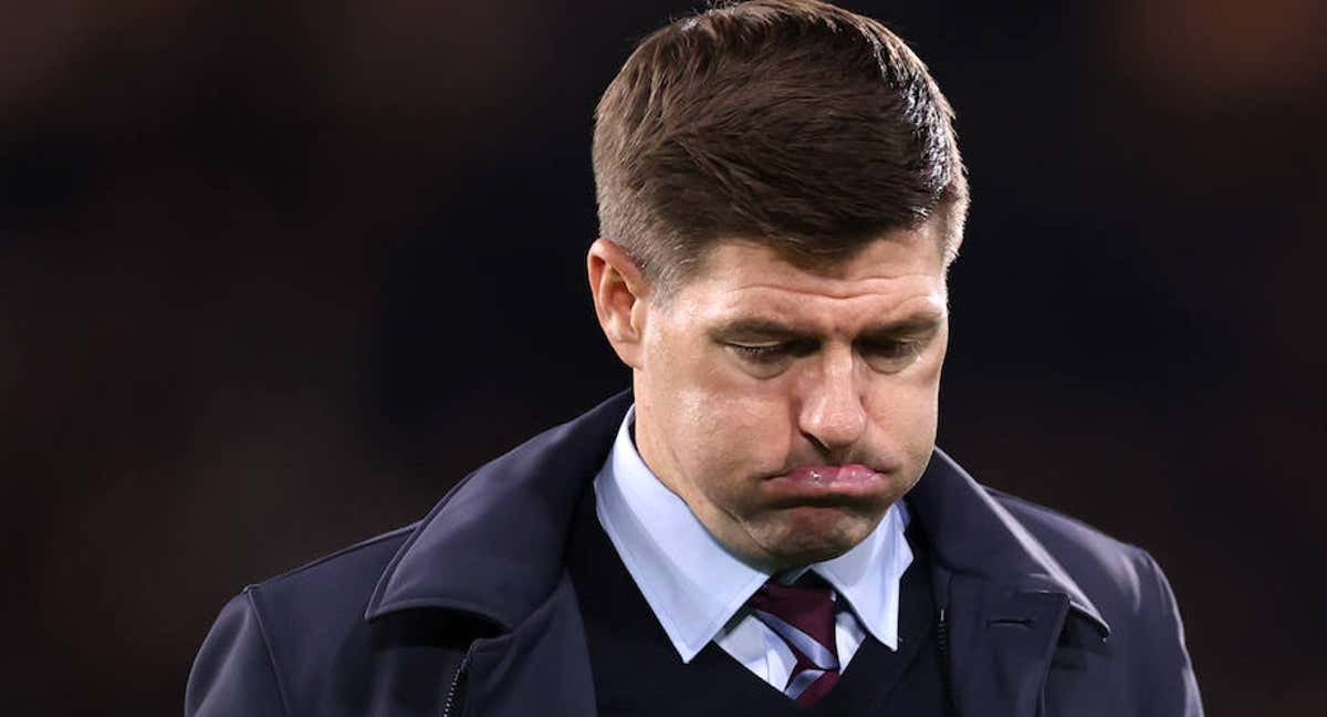 Gerrard, durante la derrota contra el Fulham.