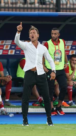 Renard protesta durante un partido con la selección de Marruecos |  GETTY IMAGES