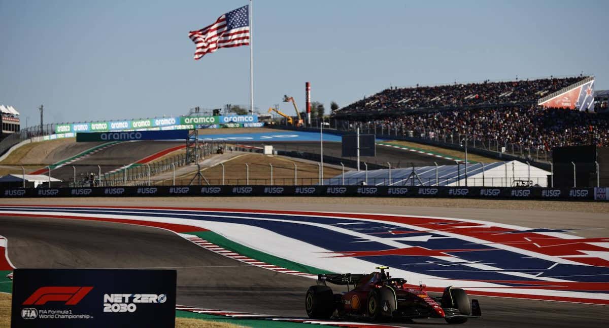 Carlos Sainz, durante los entrenamientos del GP de EE UU de F1 2022. /Getty Images