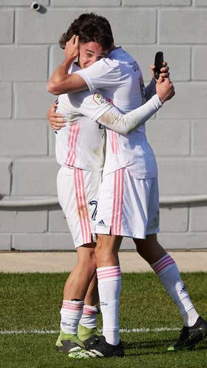 Dotor y Arribas celebrando un gol. GETTY