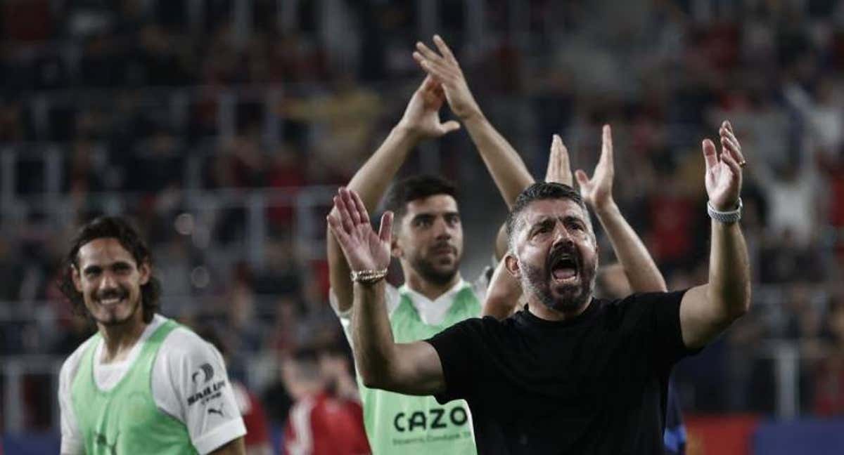 El entrenador del Valencia, Gennaro Gattuso, al término de un encuentro. /Getty