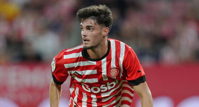 Miguel Gutiérrez jugando con el Girona.