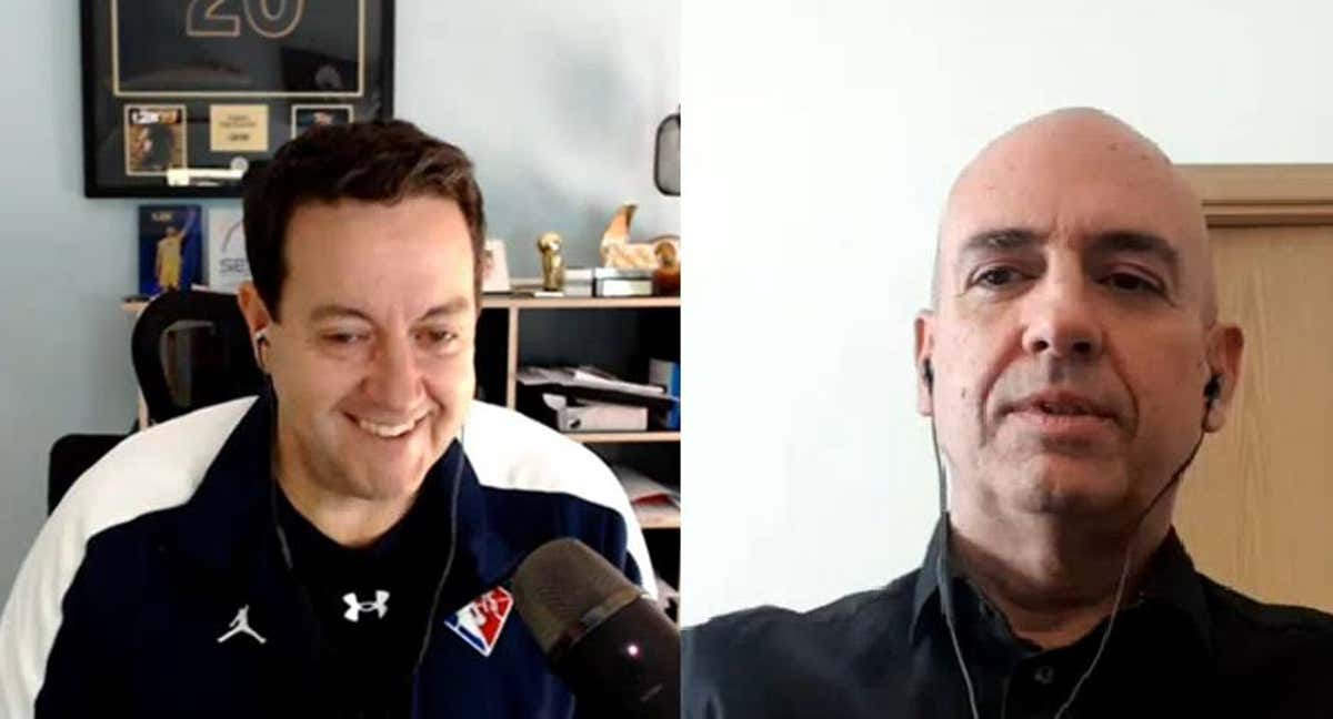 Antoni Daimiel y Guille Giménez, durante la entrevista con Relevo.