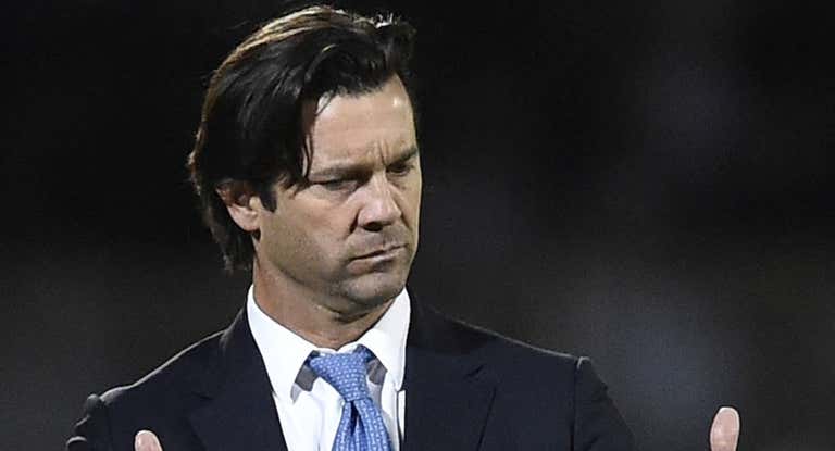 Santiago Solari, durante un partido.
