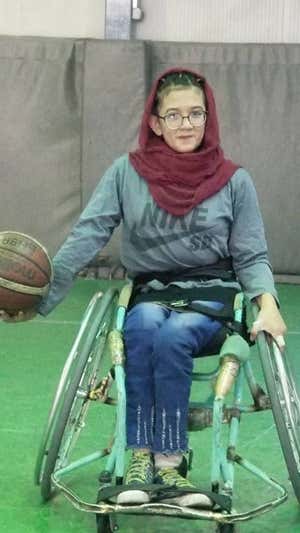 Farahnaz Bahaduri durante un entrenamiento en Afganistán.   Farahnaz Bahaduri