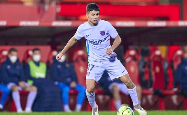 Ilias, jugando con el Barça en Mallorca.  GETTY