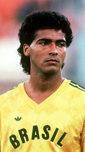 Romario, con la camiseta de Brasil.  Getty Images