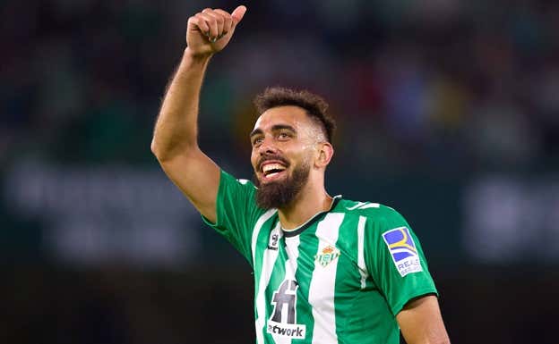 Borja Iglesias celebra un gol. Getty