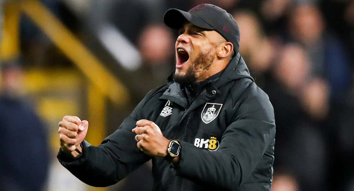 Vincent Kompany, entrenador del Burnley./Getty Images