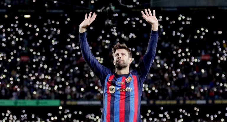 Gerard Piqué se despide del Camp Nou.