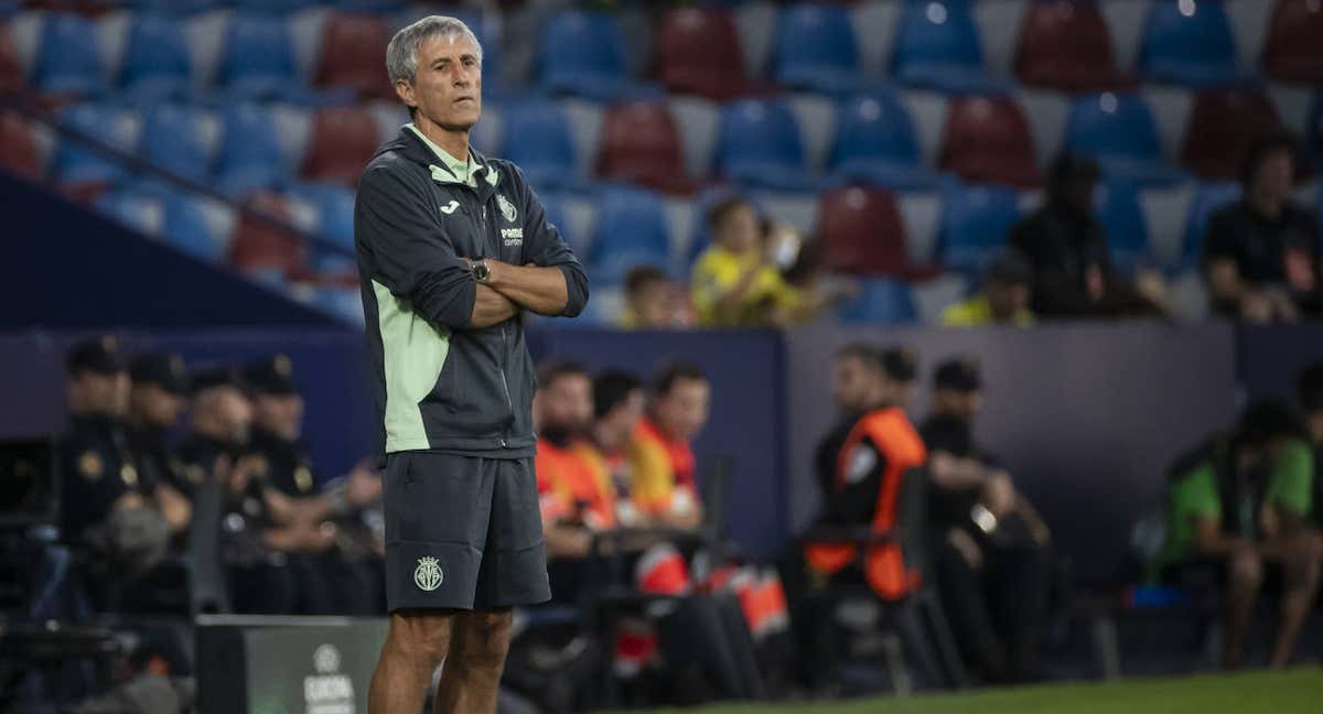 Quique Setién, en un partido reciente con el Villarreal. /GETTY