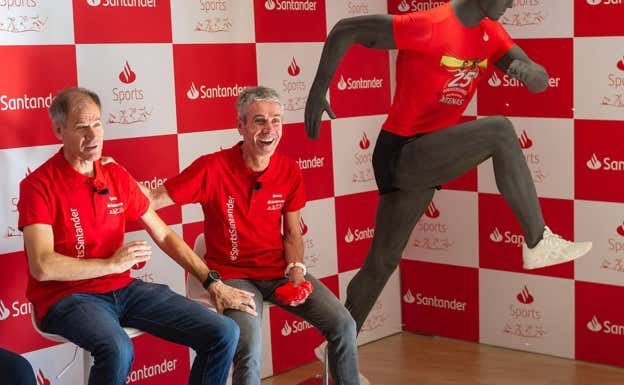 Los dos atletas durante la presentación de la cita del domingo.  ARCHIVO