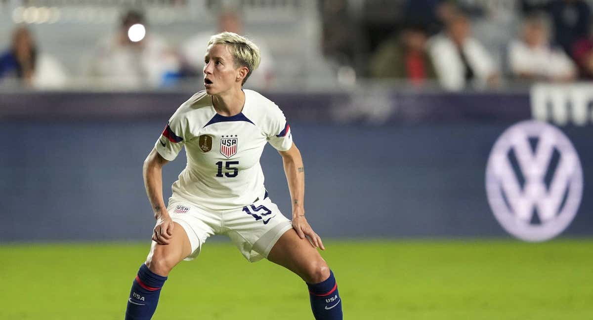 Megan Rapinoe, estrella de la Selección de Estados Unidos, en el partido ante Alemania. /GETTY