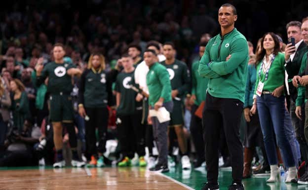 Joe Mazzulla, en un partido de la presente temporada con los Celtics.  GETTY