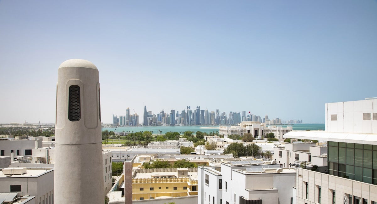 Los rascacielos de Doha desde el barrio de Msheireb