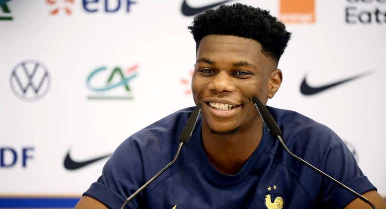 Tchouameni, en la rueda de prensa de Francia en Doha.