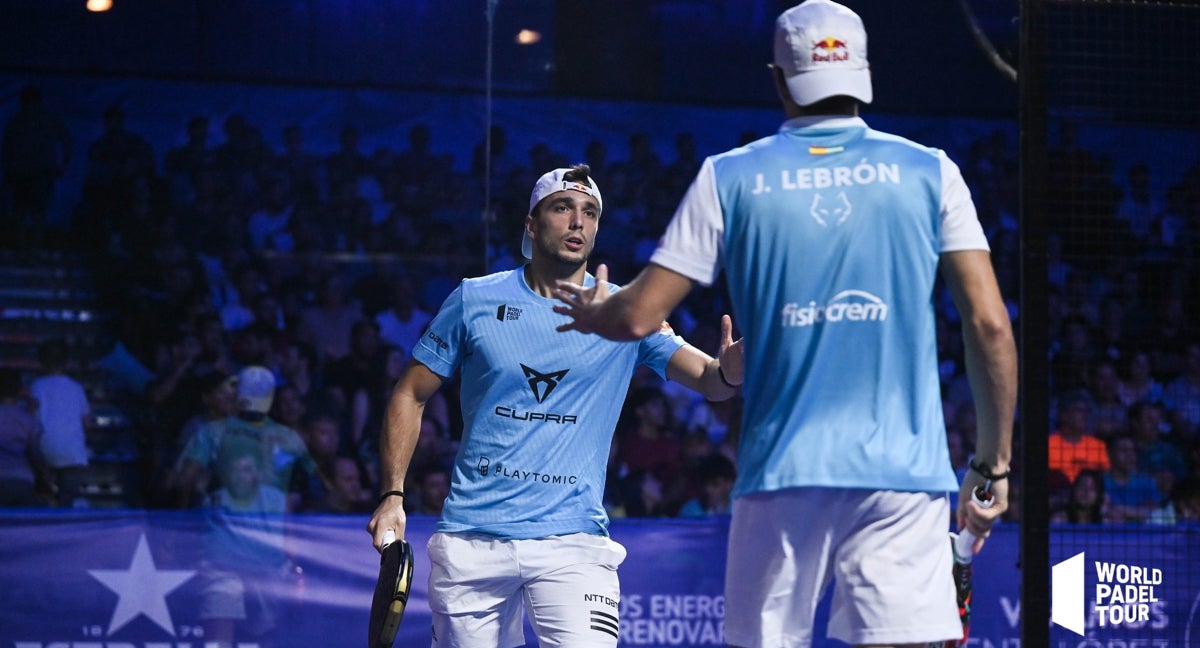 Galán y Lebrón celebrando un punto en Buenos Aires.