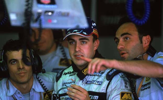 Alonso, durante su etapa en Minardi.  GETTY