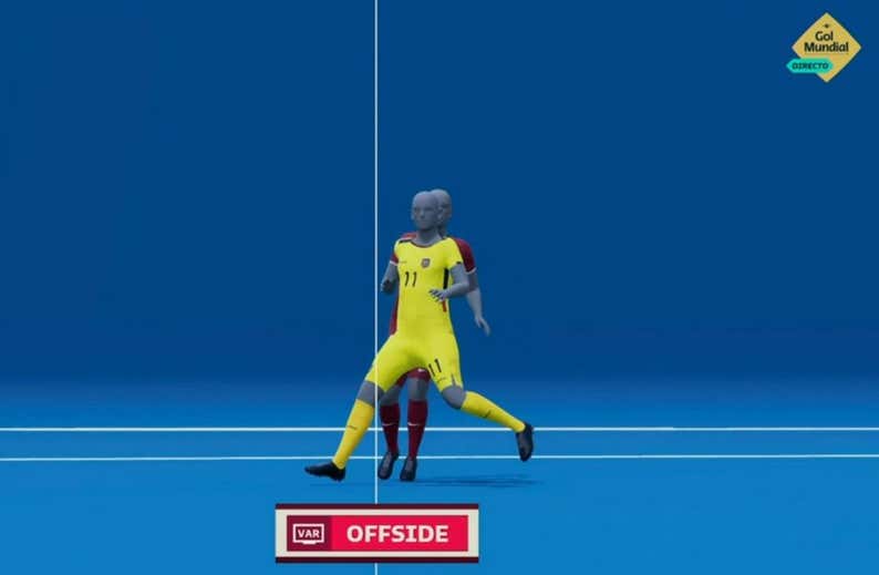 El VAR madruga en el Mundial y utiliza el fuera de juego semiautomático a los tres minutos