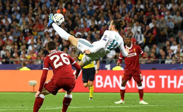 Gol de Bale en la final de Champions de 2018. Getty