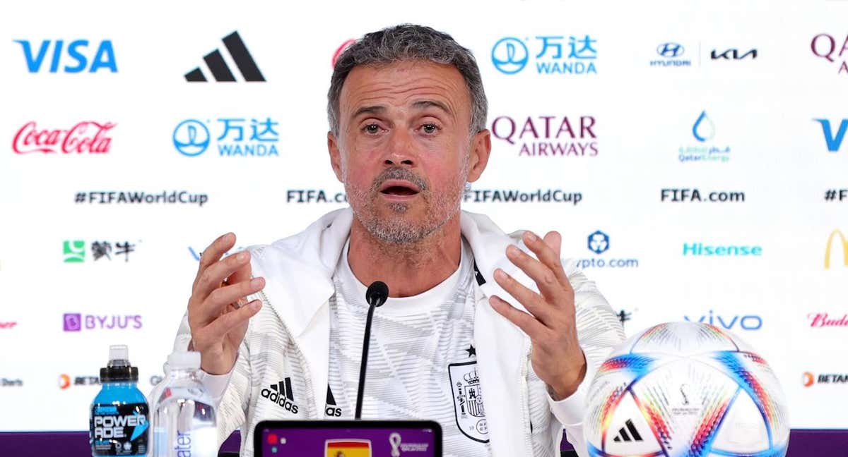 Luis Enrique, seleccionador español, en rueda de prensa. /EFE