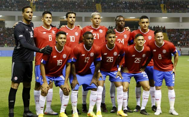 El once de Costa Rica en su último amistoso. Reuters