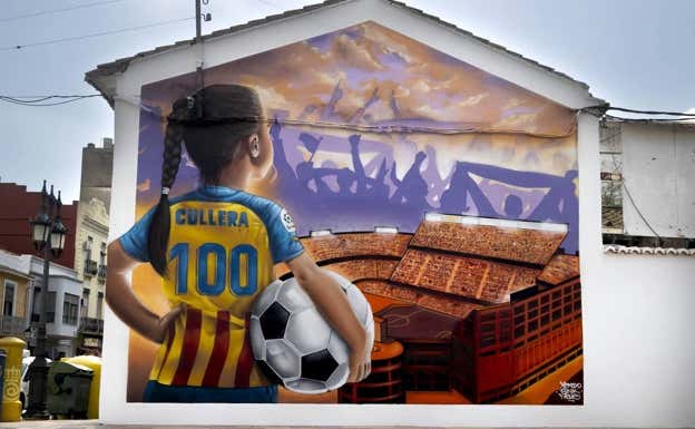 El mural che ubicado en Cullera  Valencia C.F