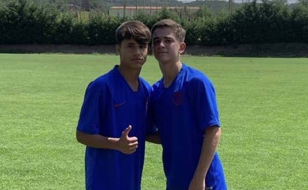 Larios y Gavi compartieron equipo en la Masia. Instagram