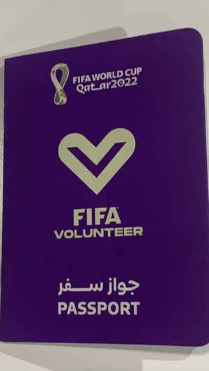 El pasaporte de los voluntarios de la FIFA. Natalia Guilarte