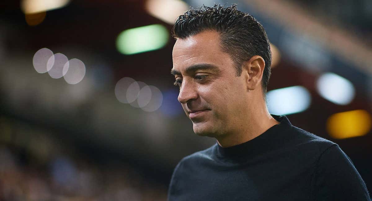 Xavi, durante el Valencia - Barça de esta temporada. /GETTY